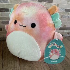 NEW Squishmallow Aksel Axolotl 7-8" AUTHENTIC KellyToy plush Easter gift toy